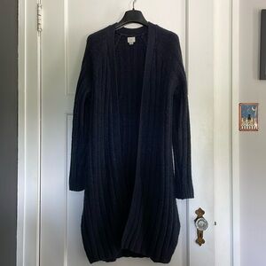 Women’s navy long cardigan sweater